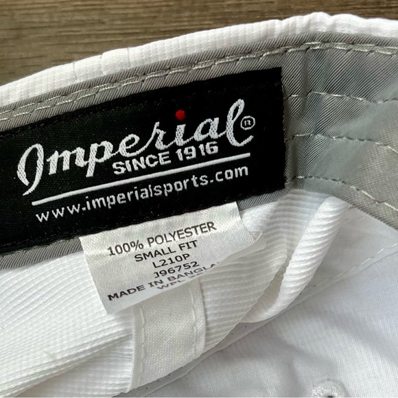 White Baseball Cap with Embroidered Logo - Picture 8 of 10